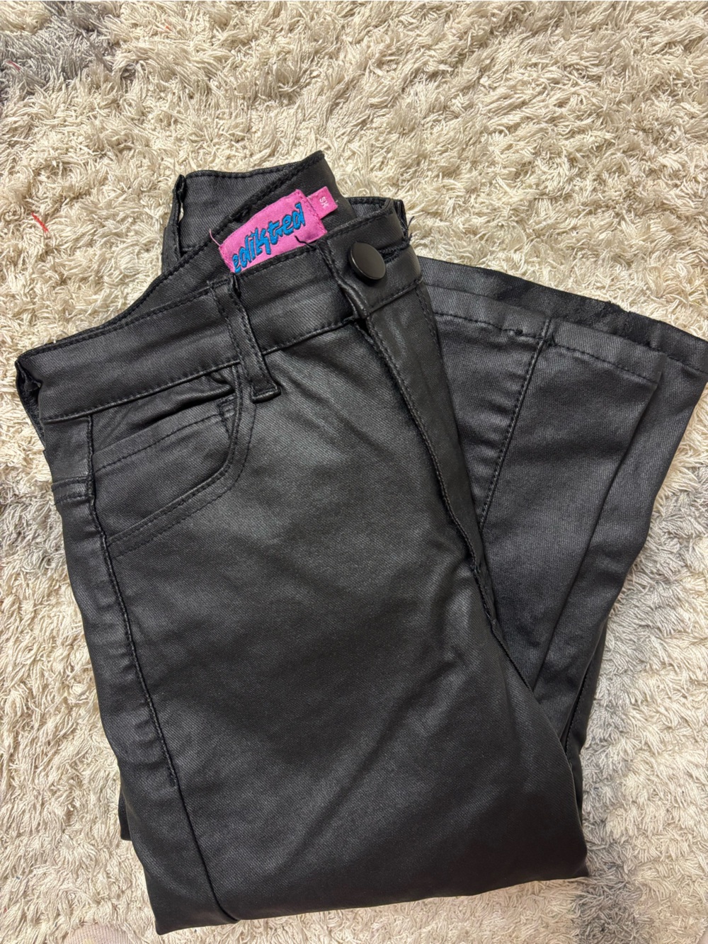 Black Women's Faux Leather Pants